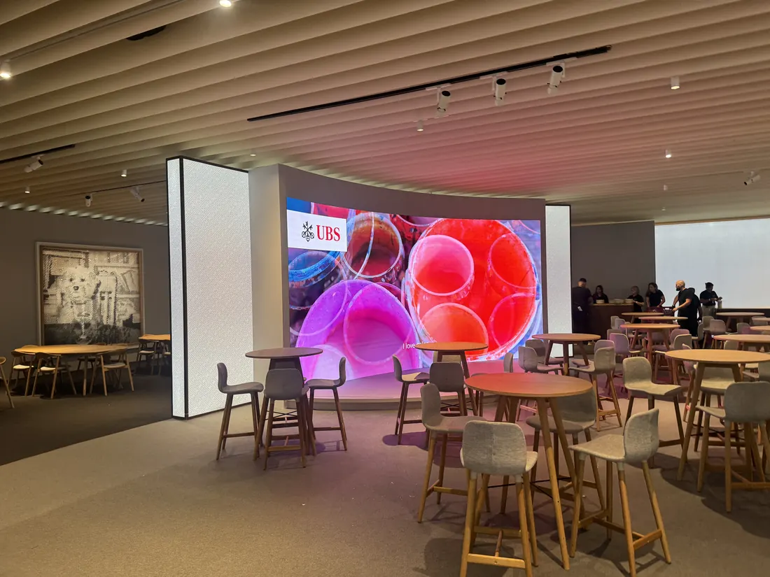 LED wall display at Art Basel Miami Beach